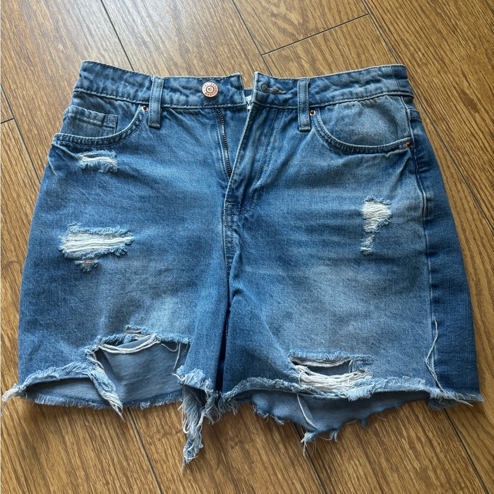 YMI Blue Distressed Jean Shorts
